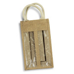Wine Holders &amp; Carriers - Serena Jute Double Wine Carrier