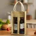 branded Serena Jute Double Wine Carrier, from our range of promotional Wine Holders &amp; Carriers