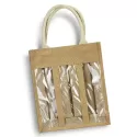 branded Serena Jute Triple Wine Carrier, from our range of promotional Wine Holders &amp; Carriers