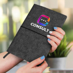 Promotional Journals &amp; Noteboooks  - RPET Felt Soft Cover Notebook - A5