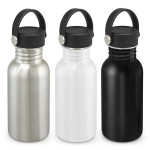 branded Nomad Bottle 500ml - Carry Lid, from our range of promotional Drink Bottles - Metal