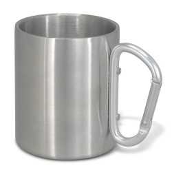 branded Carabiner Coffee Mug - 300ml, from our range of promotional Reusable Coffee Cups - Metal