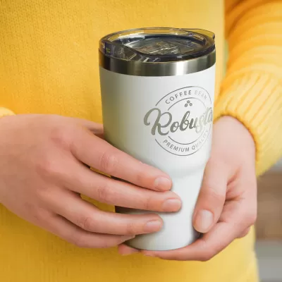 branded Himalayan Vacuum Tumbler - Powder Coated - 550ml, from our range of promotional Reusable Coffee Cups - Metal