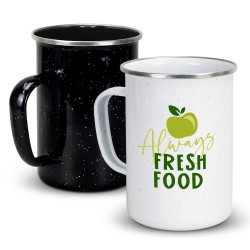 Reusable Coffee Cups - Metal - Bendigo Enamel Mug - 600ml