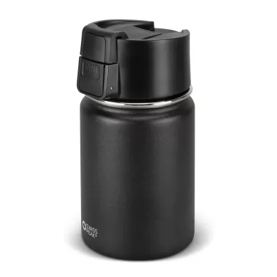 branded Swiss Peak Stealth Vacuum Cup - 400ml, from our range of promotional Reusable Coffee Cups - Metal