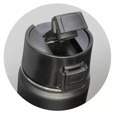 branded Swiss Peak Stealth Vacuum Cup - 400ml, from our range of promotional Reusable Coffee Cups - Metal