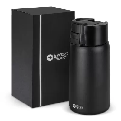 branded Swiss Peak Stealth Vacuum Mug - 500ml, from our range of promotional Reusable Coffee Cups - Metal