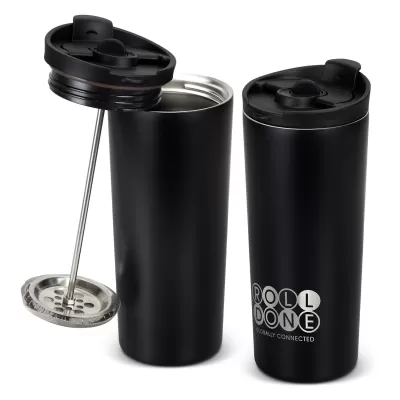 branded Coffee Press Vacuum Cup - 500ml, from our range of promotional Reusable Coffee Cups - Metal