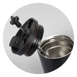 branded Coffee Press Vacuum Cup - 500ml, from our range of promotional Reusable Coffee Cups - Metal