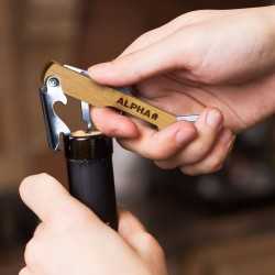 branded Bamboo Wine Waiters Knife, from our range of promotional Bottle Openers
