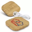 branded Vita Bamboo Wireless Charger - Square, from our range of promotional Phone &amp; Tablet Chargers