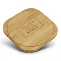 branded Vita Bamboo Wireless Charger - Square, from our range of promotional Phone &amp; Tablet Chargers