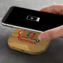 branded Vita Bamboo Wireless Charger - Square, from our range of promotional Phone &amp; Tablet Chargers