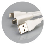 branded Bamboo Charging Cable Key Ring - Rectangle, from our range of promotional USB Hubs &amp; Cables