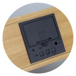 Phone &amp; Tablet Chargers  - Bamboo Wireless Charging Clock