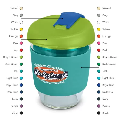 branded Stellar Cup Borosilicate - 350ml, from our range of promotional Reusable Coffee Cups - Glass