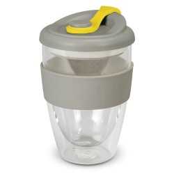 branded Valencia Cup - 350mL, from our range of promotional Reusable Coffee Cups - Glass