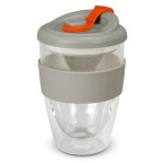 branded Valencia Cup - 350mL, from our range of promotional Reusable Coffee Cups - Glass