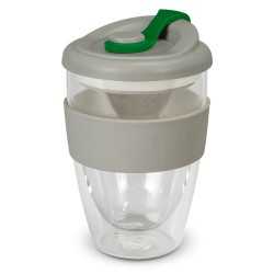 branded Valencia Cup - 350mL, from our range of promotional Reusable Coffee Cups - Glass