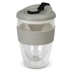 branded Valencia Cup - 350mL, from our range of promotional Reusable Coffee Cups - Glass