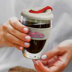 branded Valencia Cup - 350mL, from our range of promotional Reusable Coffee Cups - Glass