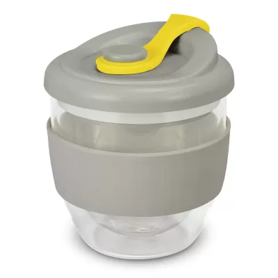 branded Valencia Cup - 230mL, from our range of promotional Reusable Coffee Cups - Glass