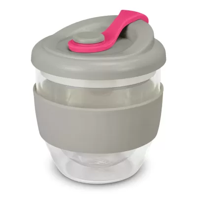 branded Valencia Cup - 230mL, from our range of promotional Reusable Coffee Cups - Glass