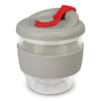 branded Valencia Cup - 230mL, from our range of promotional Reusable Coffee Cups - Glass