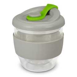 branded Valencia Cup - 230mL, from our range of promotional Reusable Coffee Cups - Glass
