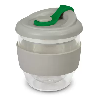 branded Valencia Cup - 230mL, from our range of promotional Reusable Coffee Cups - Glass