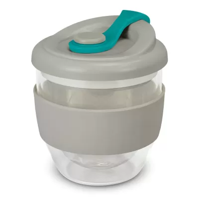 branded Valencia Cup - 230mL, from our range of promotional Reusable Coffee Cups - Glass