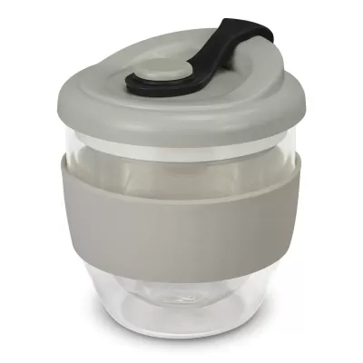 branded Valencia Cup - 230mL, from our range of promotional Reusable Coffee Cups - Glass