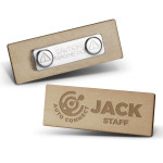 Name &amp; Pin Badges  - Magnetic Wooden Badge