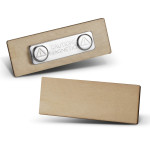 Name &amp; Pin Badges  - Magnetic Wooden Badge