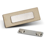 Name &amp; Pin Badges  - Magnetic Wooden Badge