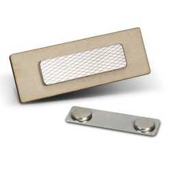 Name & Pin Badges - Magnetic Wooden Badge