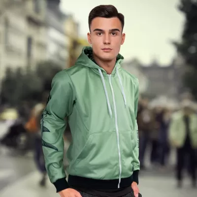 branded Custom Mens Sports Zipped Hoodie, from our range of promotional Tracksuits & Teamwear