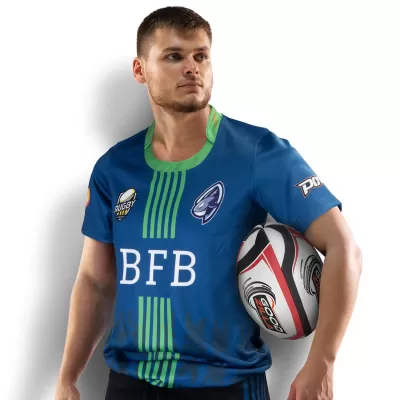 branded Custom Mens Rugby T-Shirt, from our range of promotional Tracksuits & Teamwear