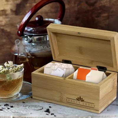 branded Bamboo Tea Box, from our range of promotional Bamboo Enviro Products