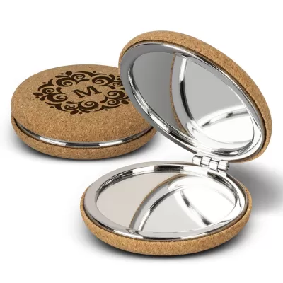 branded Cork Compact Mirror, from our range of promotional Personal Products