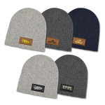branded Nebraska Heather Cable Knit Beanie With Patch, from our range of promotional Beanies