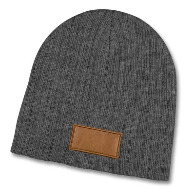 branded Nebraska Heather Cable Knit Beanie With Patch, from our range of promotional Beanies