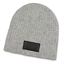 branded Nebraska Heather Cable Knit Beanie With Patch, from our range of promotional Beanies