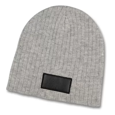 branded Nebraska Heather Cable Knit Beanie With Patch, from our range of promotional Beanies