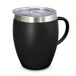 branded Verona Vacuum Cup with Handle - 300ml, from our range of promotional Stainless Steel Mugs