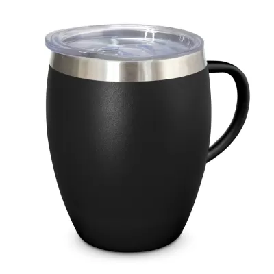 branded Verona Vacuum Cup with Handle - 300ml, from our range of promotional Stainless Steel Mugs