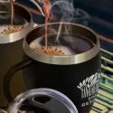 branded Verona Vacuum Cup with Handle - 300ml, from our range of promotional Stainless Steel Mugs