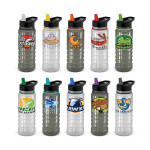 Drink Bottles - Plastic  - Triton Elite Bottle - Clear and Black- 750ml