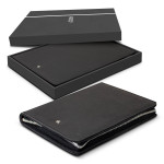 branded Swiss Peak Heritage A5 Portfolio with Zipper, from our range of promotional Non Leather Zip Compendiums