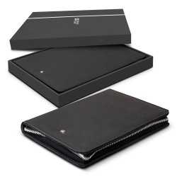 branded Swiss Peak Heritage A5 Portfolio with Zipper, from our range of promotional Non Leather Zip Compendiums